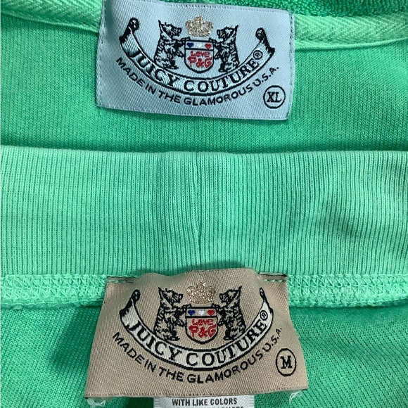 Juicy Couture Terry pants 32 x 30 crochet trim zip up hoodie tracksuit - Picture 14 of 16